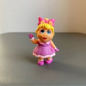 Disney Junior 2.25” Miss Piggy Muppet Babies PVC Mini Action Figure Pink Dress